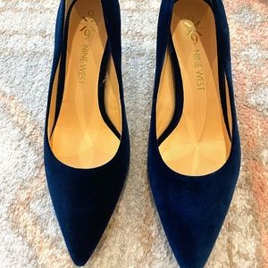 Nine West Blue Suede Pumps Size 8.5